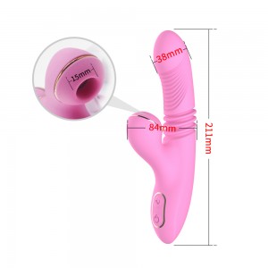 Vibration Decompression Artifact Telescopic Sucking Heating Vibrator Double Head