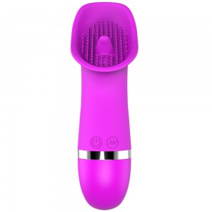 Waterproof 30 Frequency G-spot Clitoral Tongue Vibrating Licking Vibrator Tongue Massage Masturbator