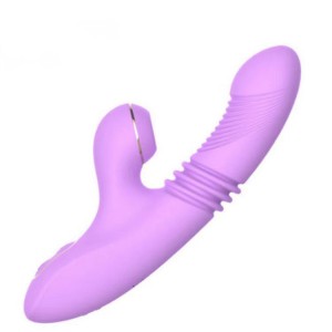 Vibration Decompression Artifact Telescopic Sucking Heating Vibrator Double Head