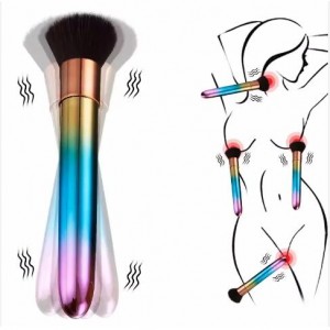 APP Make Up Kozmetični čopič 10 načinov Vibrator Klitoris Stimulator G-točke Analna masaža Spogledovanje Vibracija Ženski masturbator